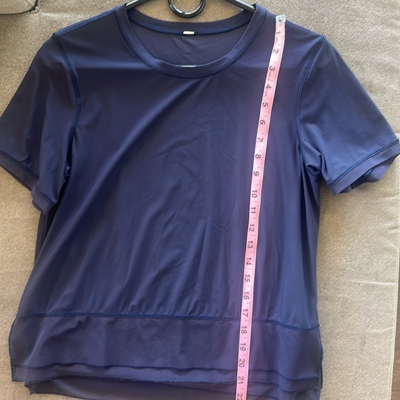 Lululemon Navy Square Top, With Sheer Details, S - Picture 7 of 8